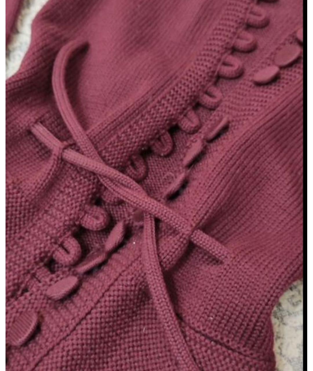 GUCCI Бордовый шерстяной кардиган, фото 3