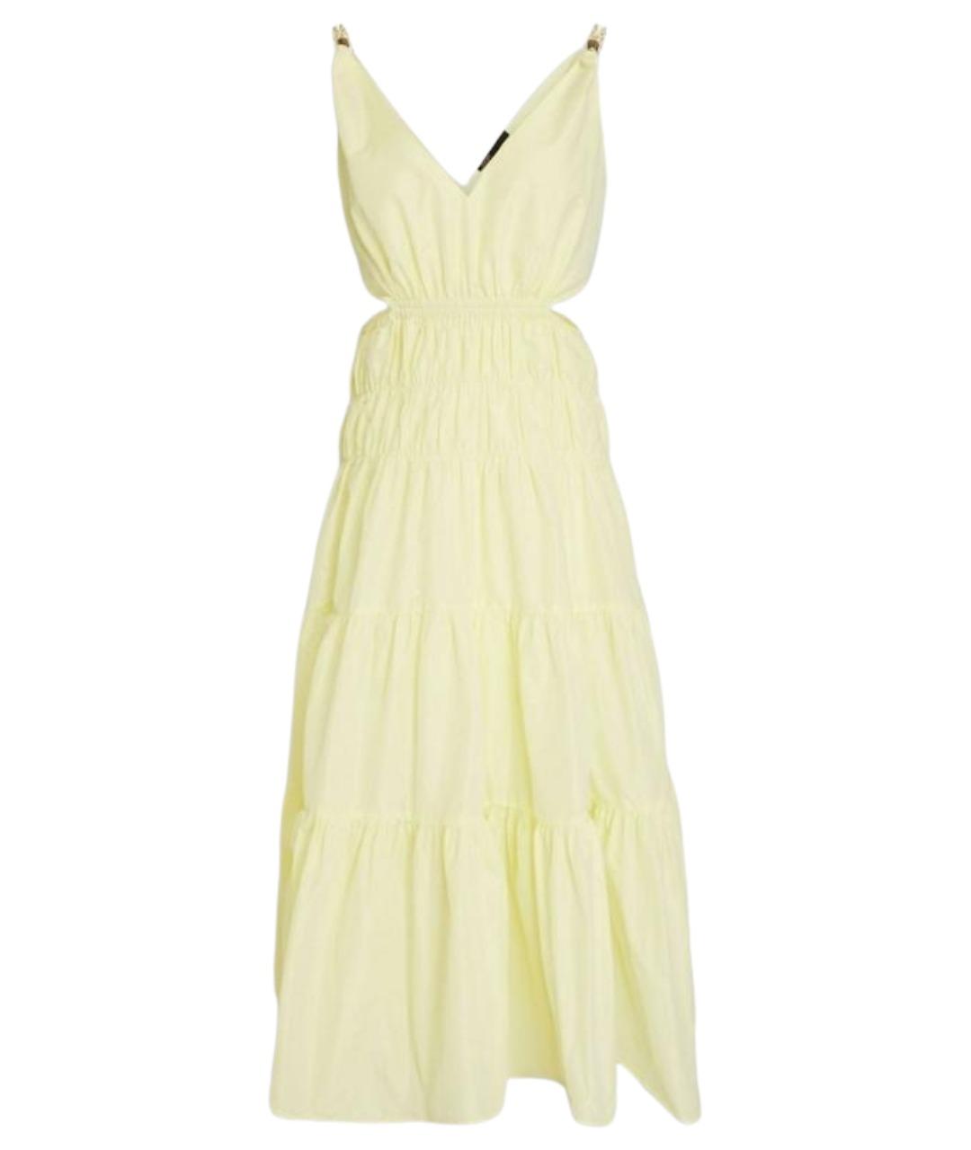 MAJE Желтое хлопковое повседневное платье, фото 1