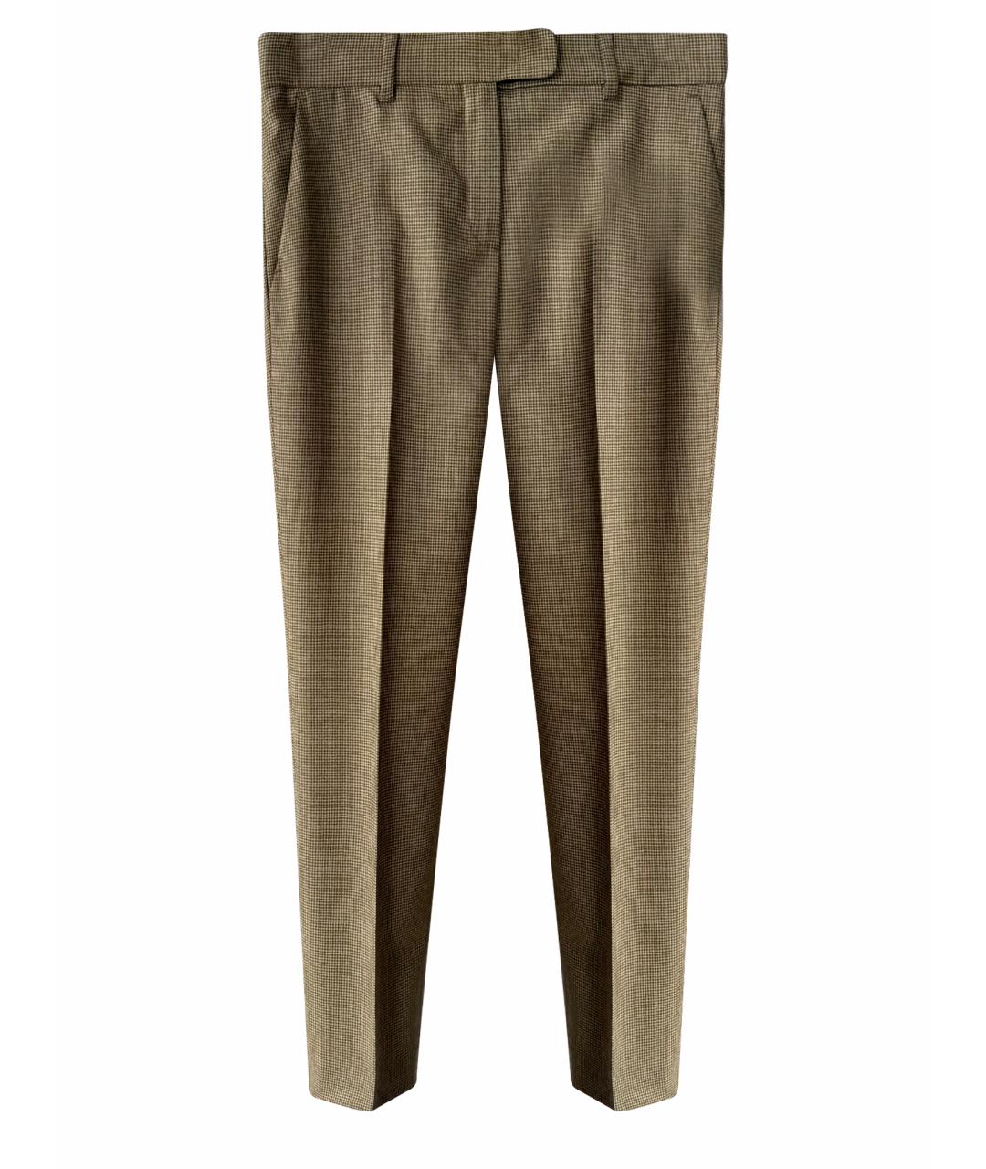 MAX MARA Бежевые шерстяные брюки узкие, фото 1