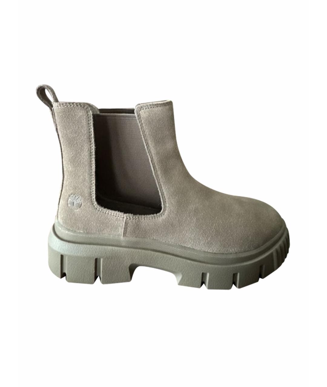 TIMBERLAND Бежевые замшевые ботинки, фото 1