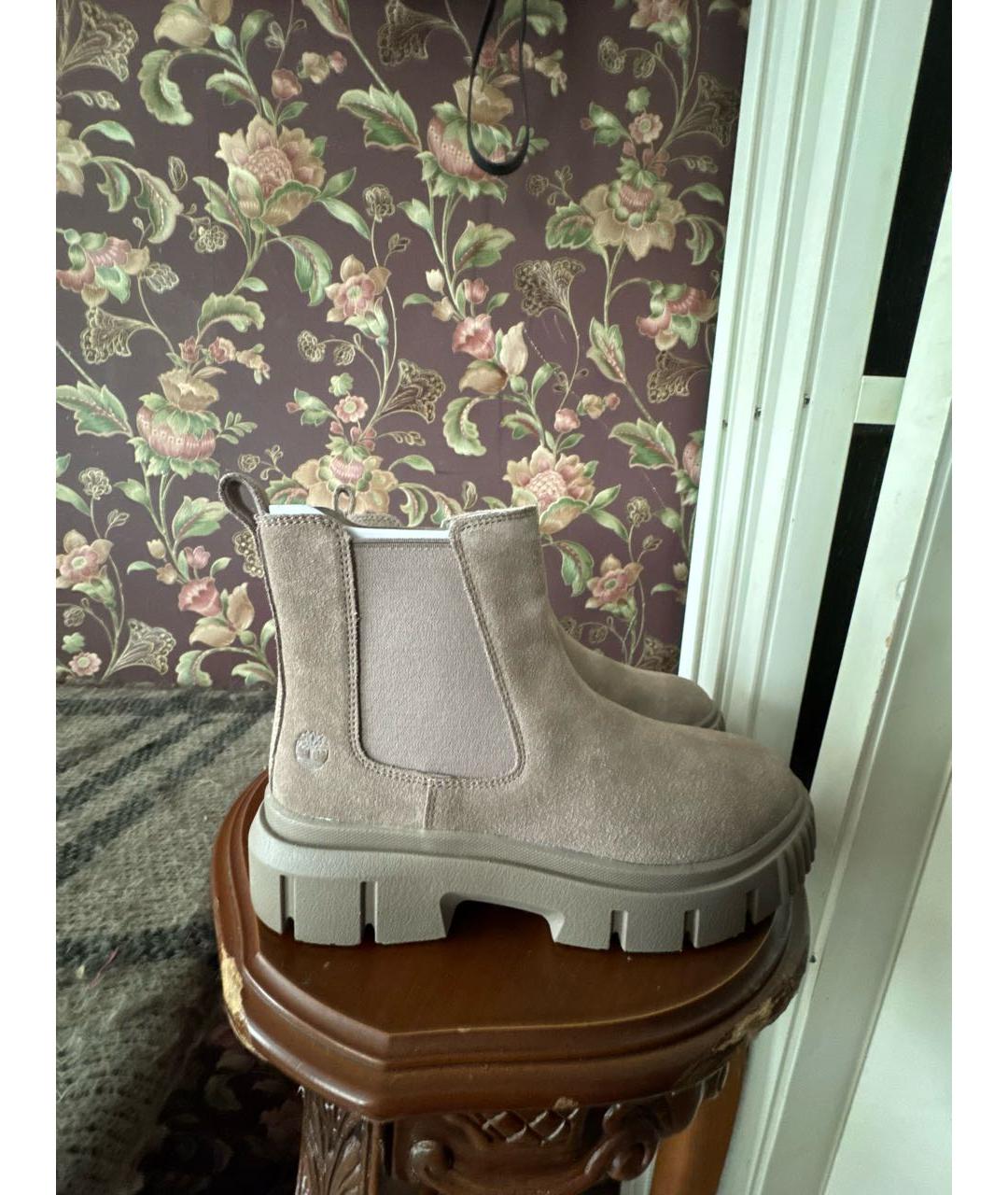 TIMBERLAND Бежевые замшевые ботинки, фото 6