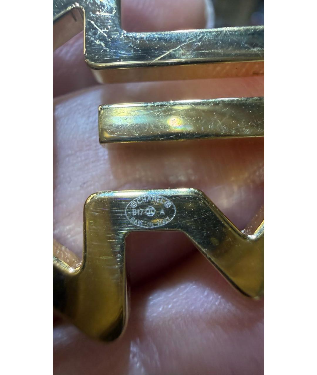 CHANEL Черная позолоченная булавка / брошь, фото 4