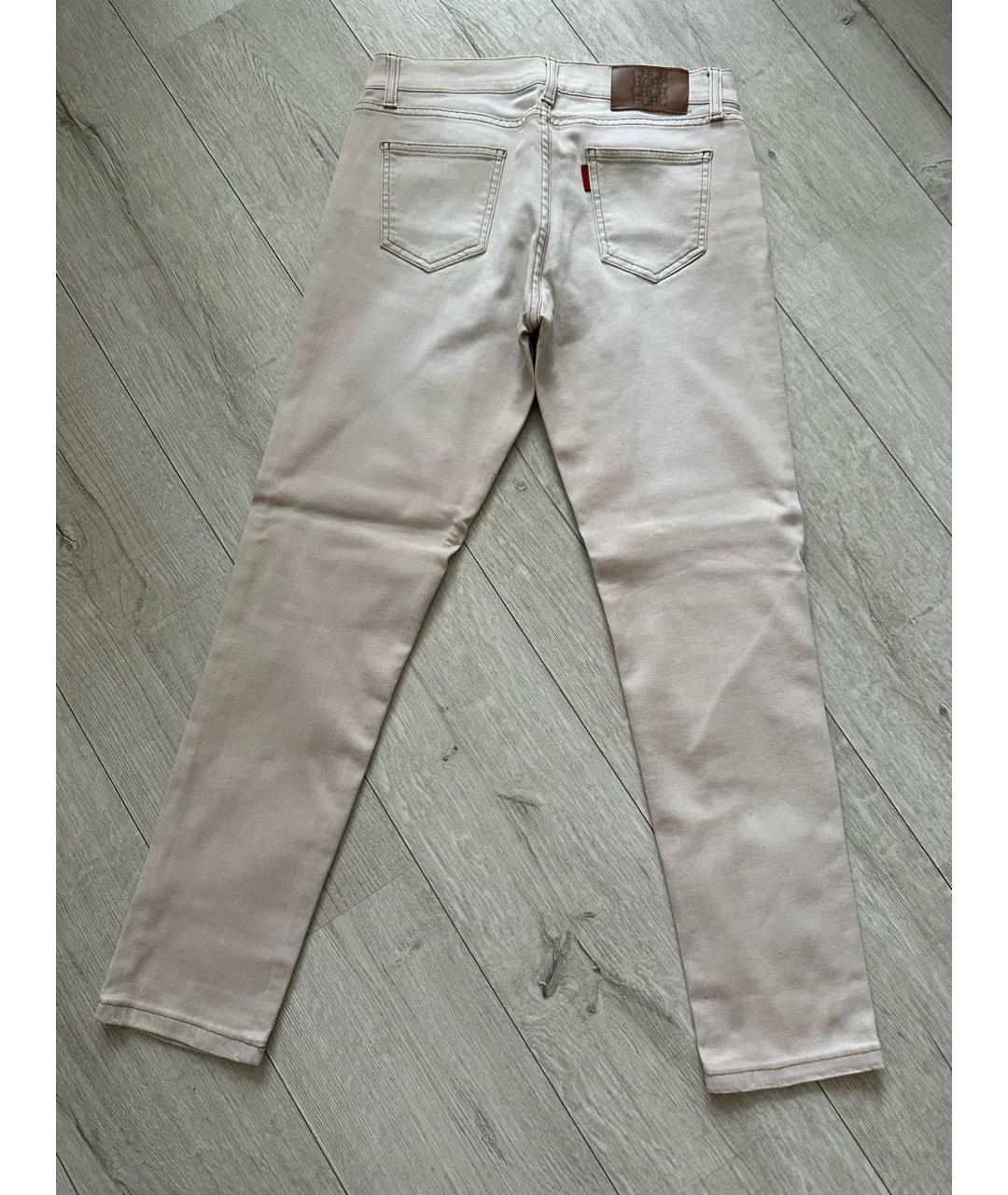 CAROLINA HERRERA Бежевые хлопко-эластановые джинсы слим, фото 2