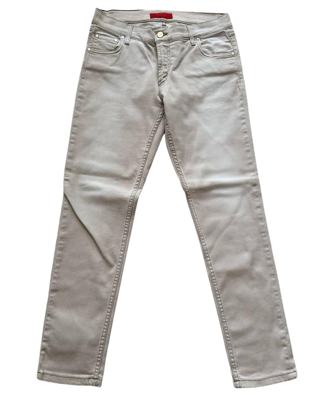 CAROLINA HERRERA Бежевые хлопко-эластановые джинсы слим, фото 1