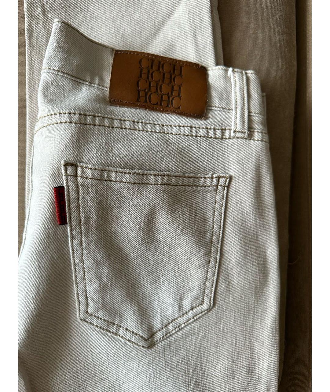 CAROLINA HERRERA Бежевые хлопко-эластановые джинсы слим, фото 6