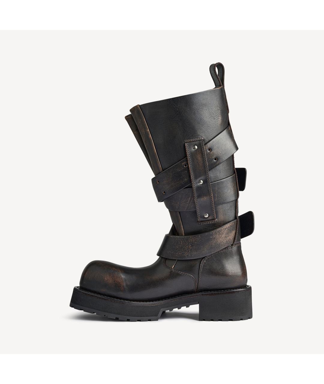 BALENCIAGA Коричневые кожаные сапоги, фото 6