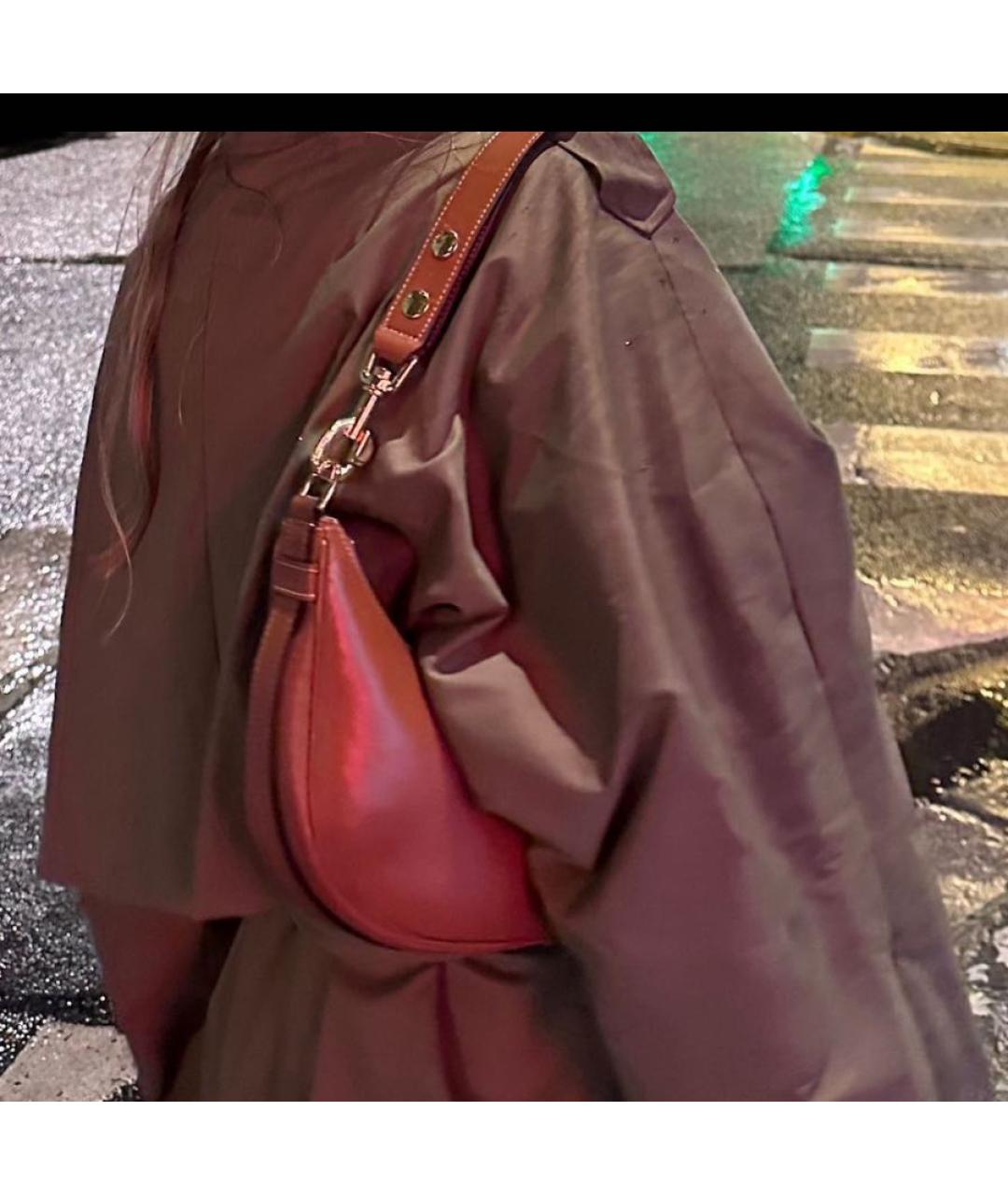 CELINE Коричневая кожаная сумка через плечо, фото 3