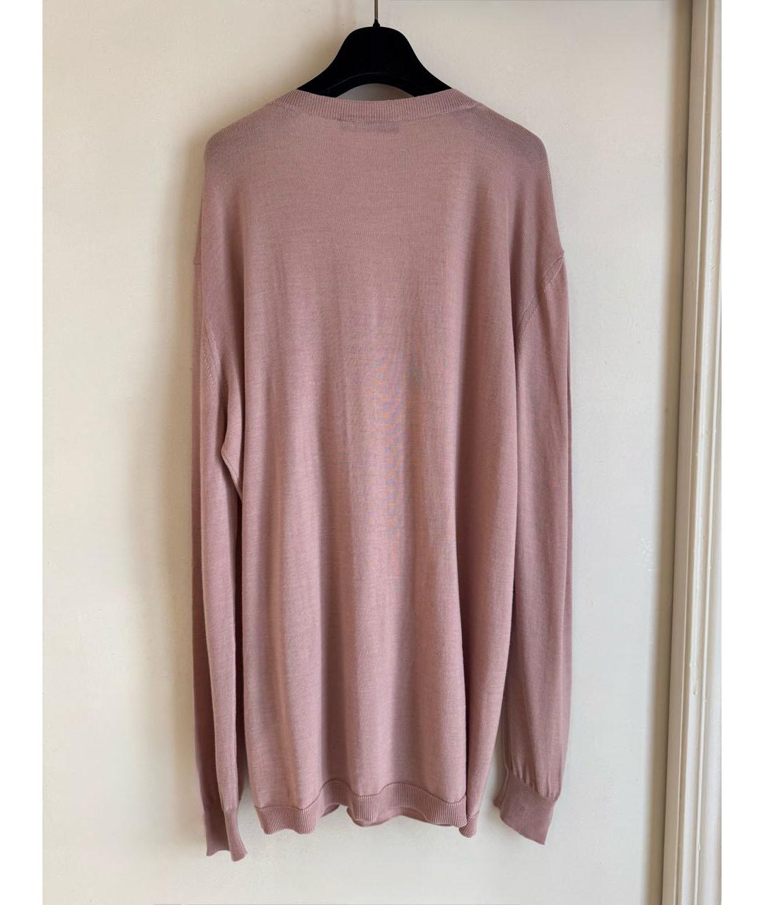 VALENTINO Розовый шелковый джемпер / свитер, фото 4