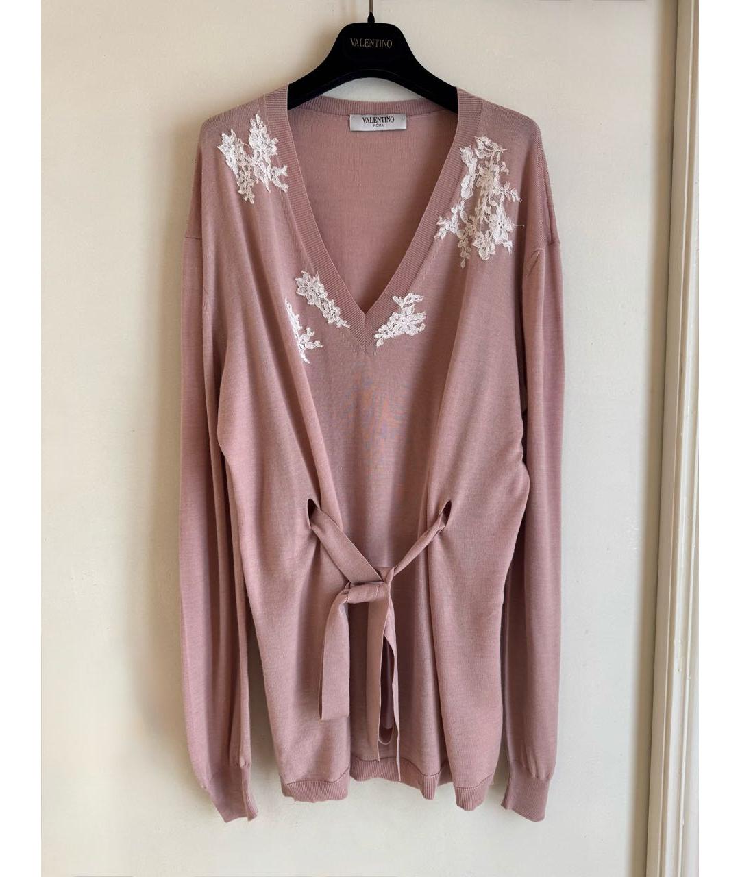 VALENTINO Розовый шелковый джемпер / свитер, фото 2