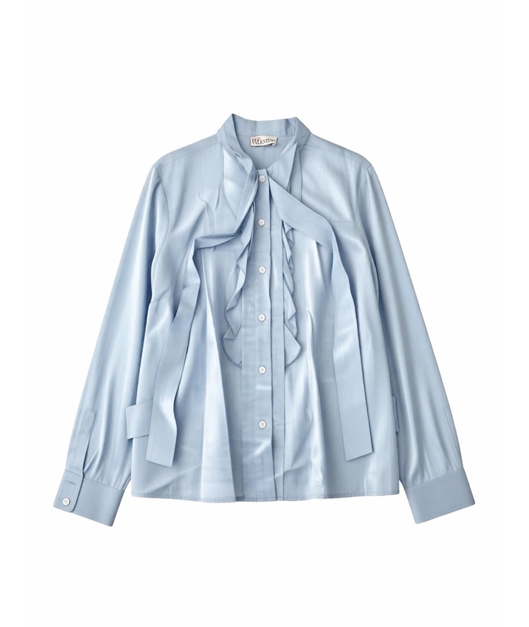 RED VALENTINO Голубая хлопковая блузы, фото 1