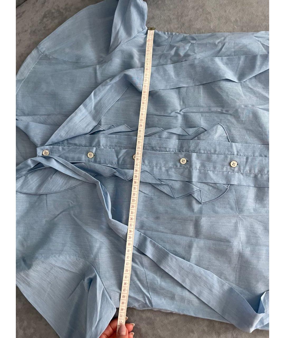 RED VALENTINO Голубая хлопковая блузы, фото 5