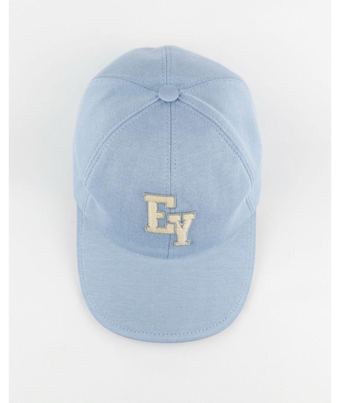ELEVENTY Голубая хлопковая кепка/бейсболка, фото 2