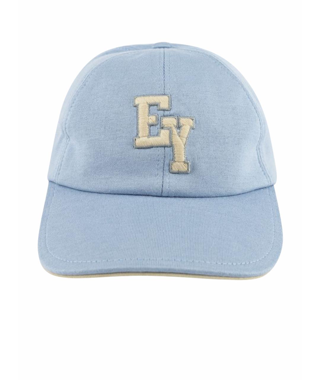 ELEVENTY Голубая хлопковая кепка/бейсболка, фото 1