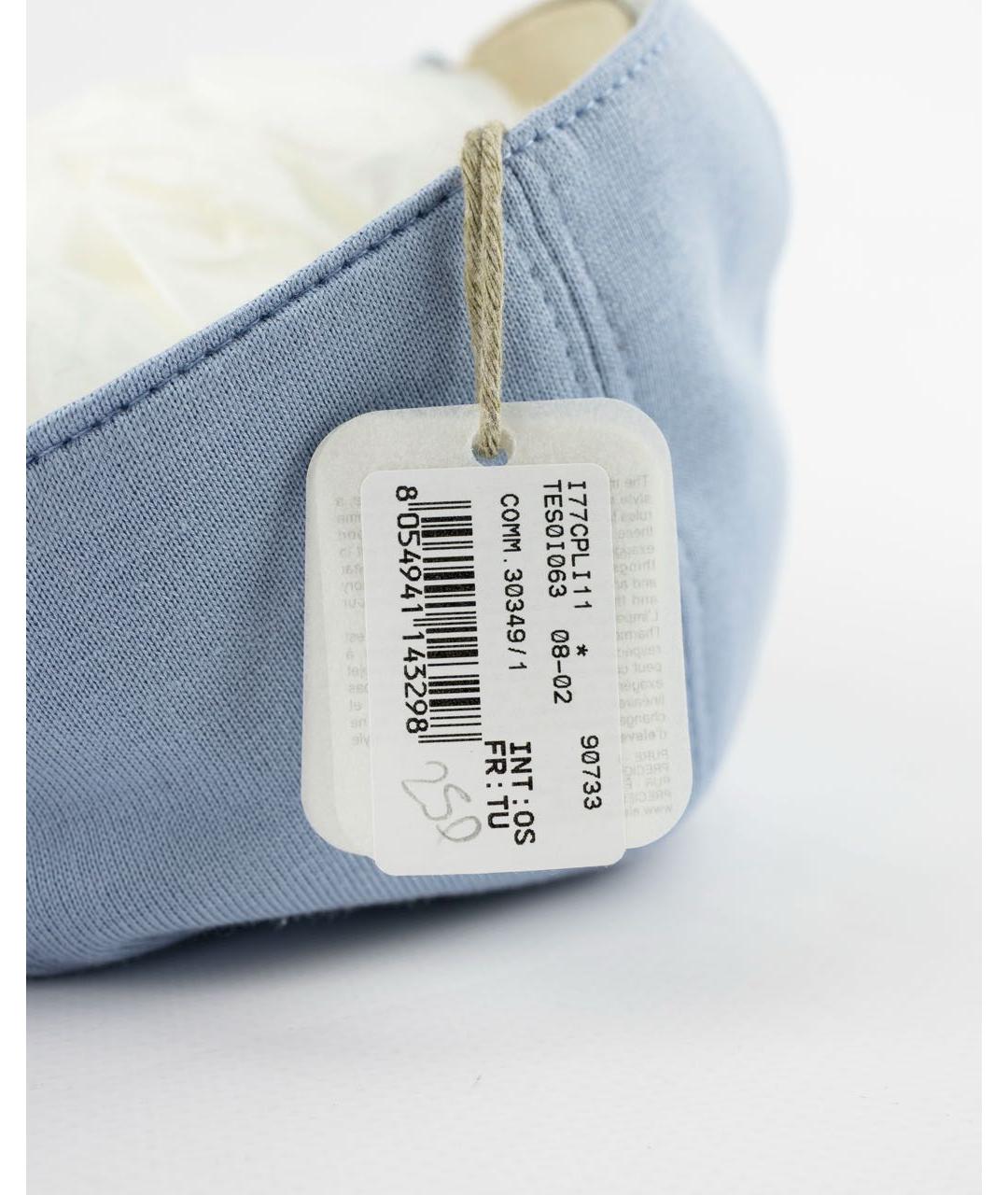 ELEVENTY Голубая хлопковая кепка/бейсболка, фото 5