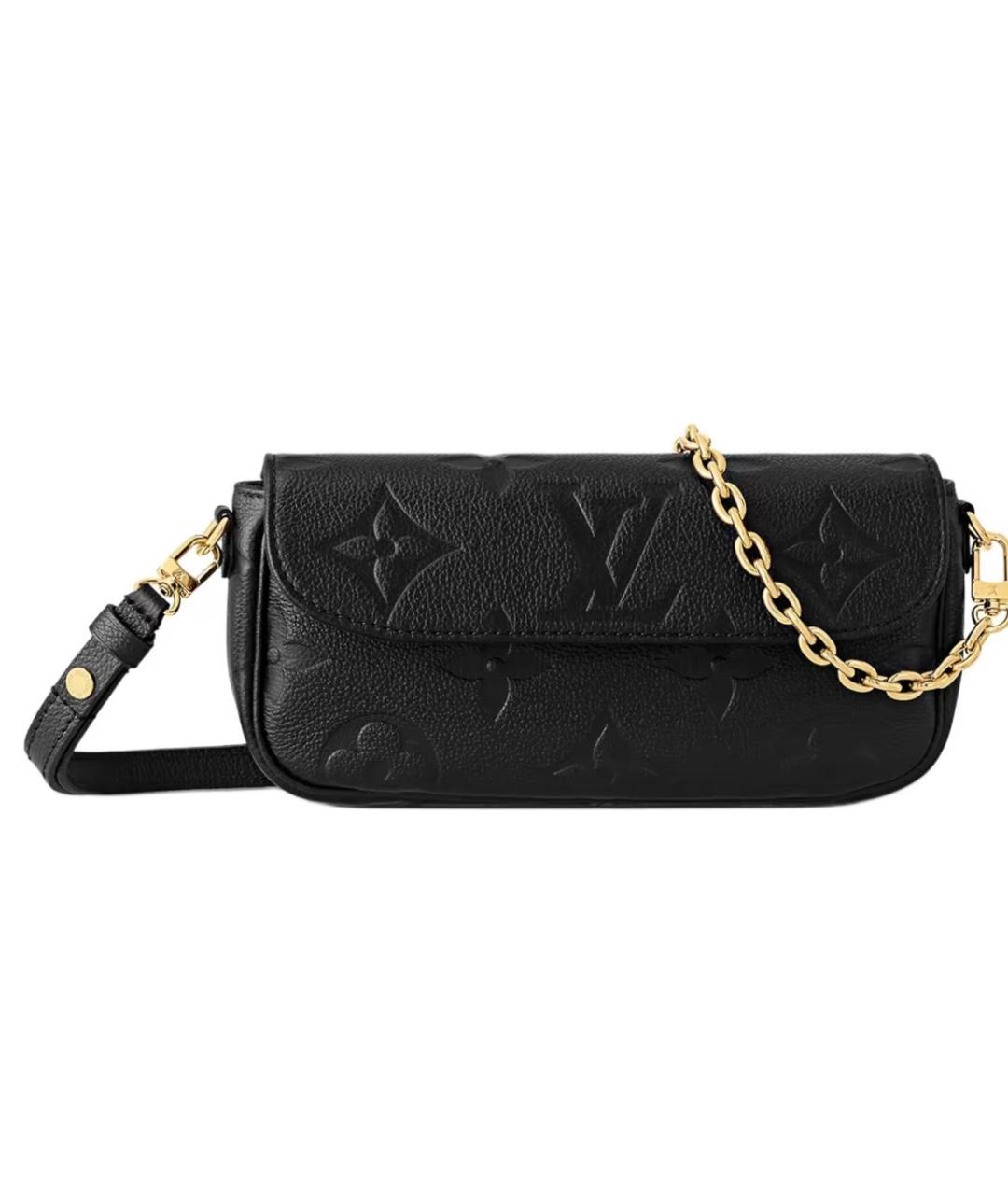 LOUIS VUITTON Черная кожаная сумка через плечо, фото 1