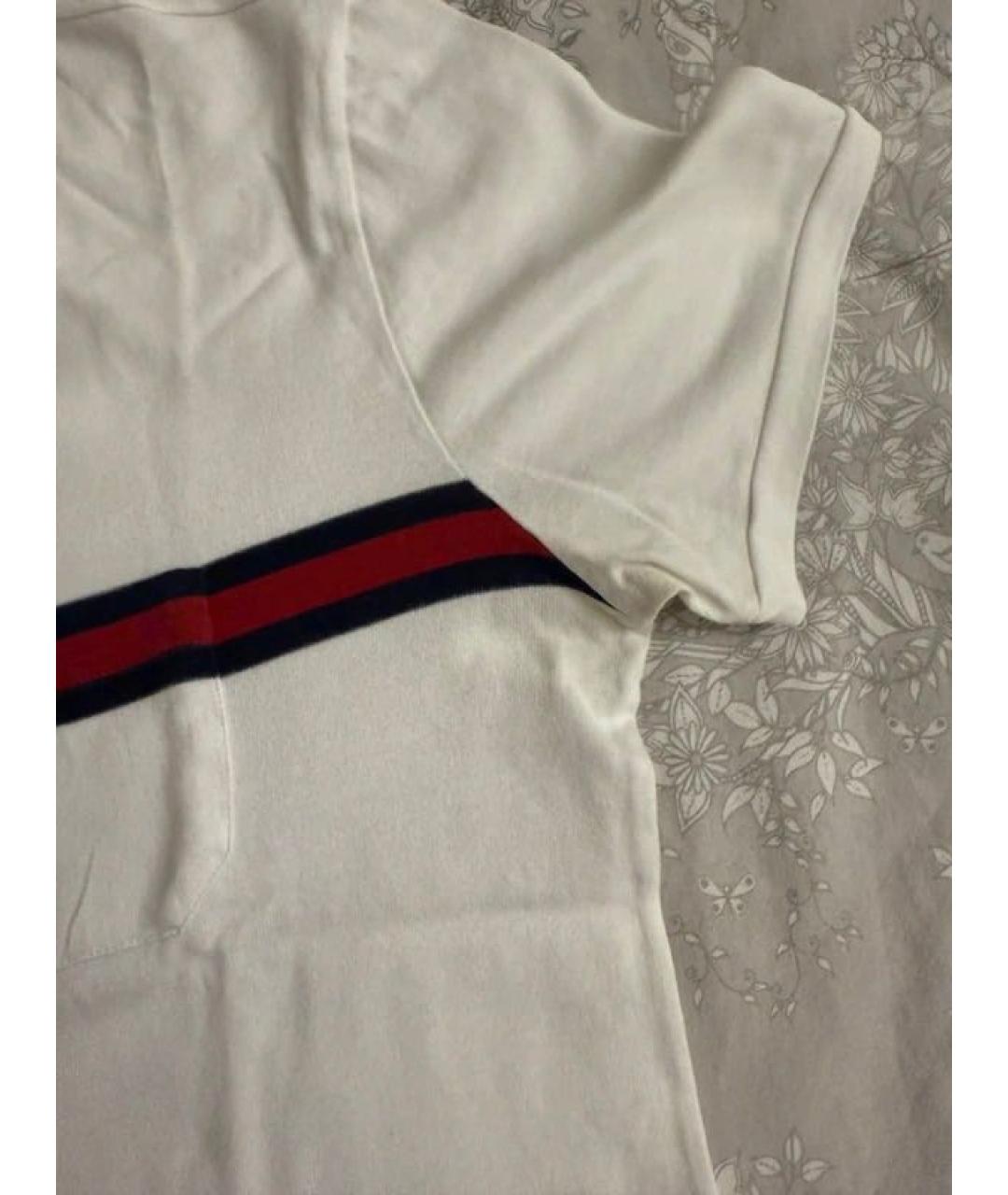 GUCCI Белая хлопковая футболка, фото 3