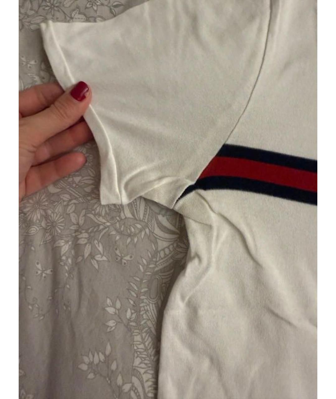 GUCCI Белая хлопковая футболка, фото 4