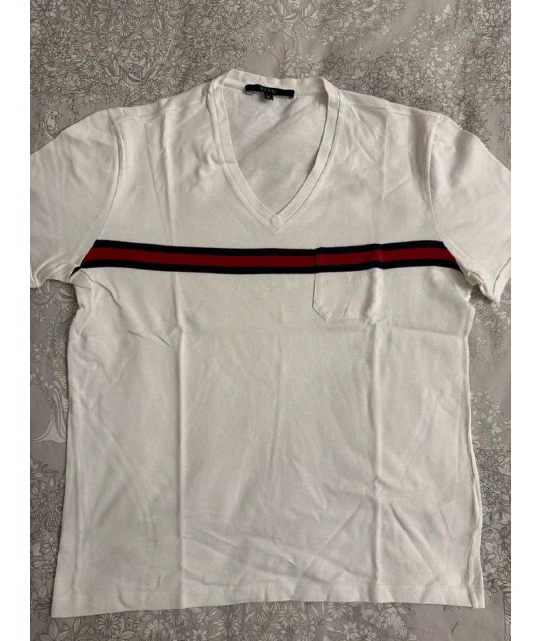 GUCCI Белая хлопковая футболка, фото 2