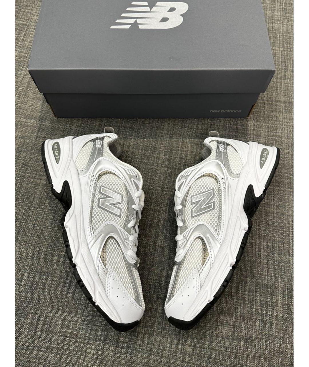 NEW BALANCE Серые текстильные низкие кроссовки / кеды, фото 6