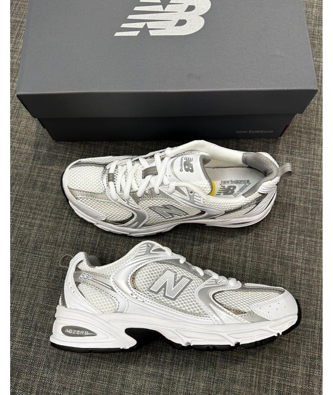 NEW BALANCE Серые текстильные низкие кроссовки / кеды, фото 5