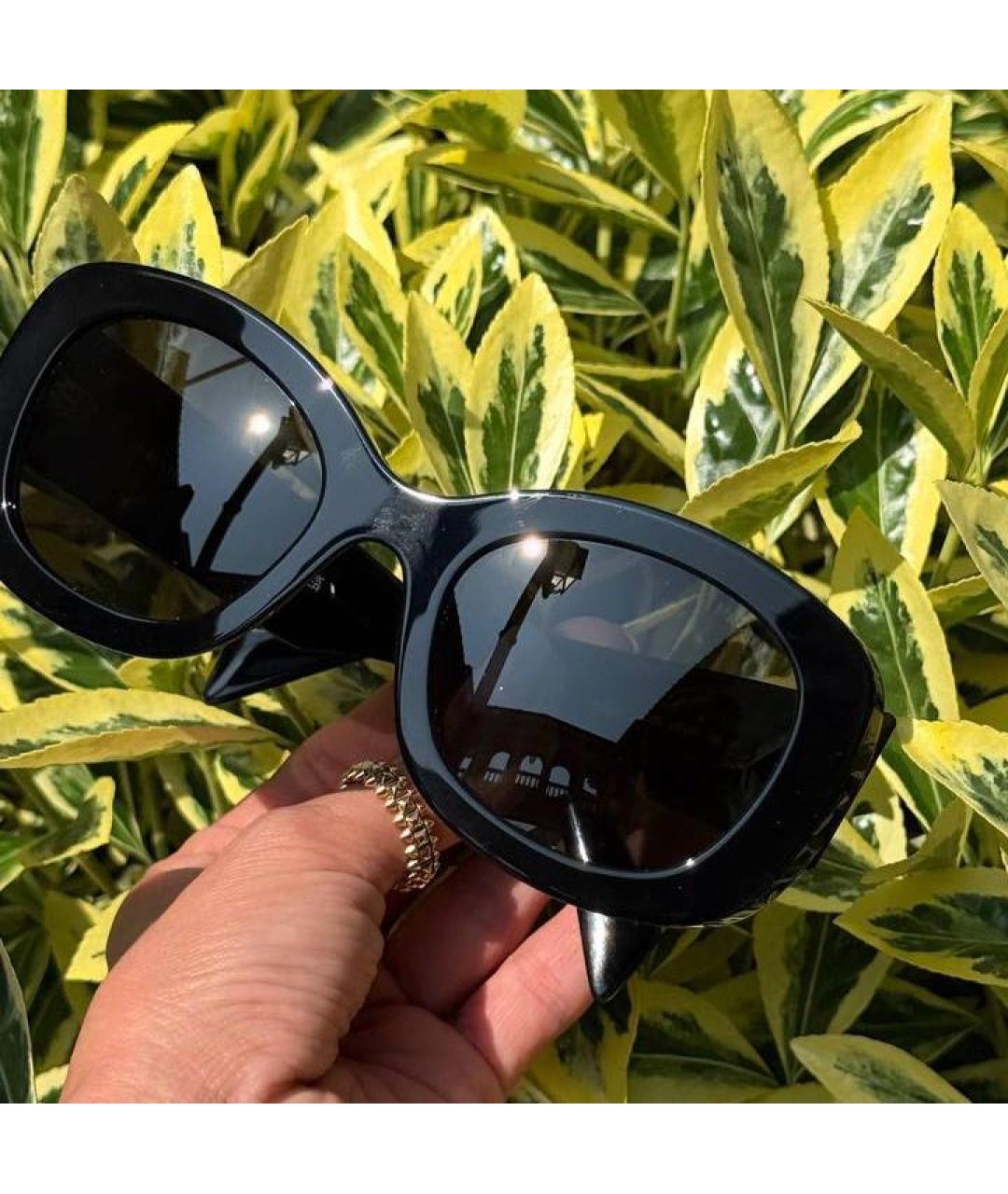 PRADA Черные пластиковые солнцезащитные очки, фото 2