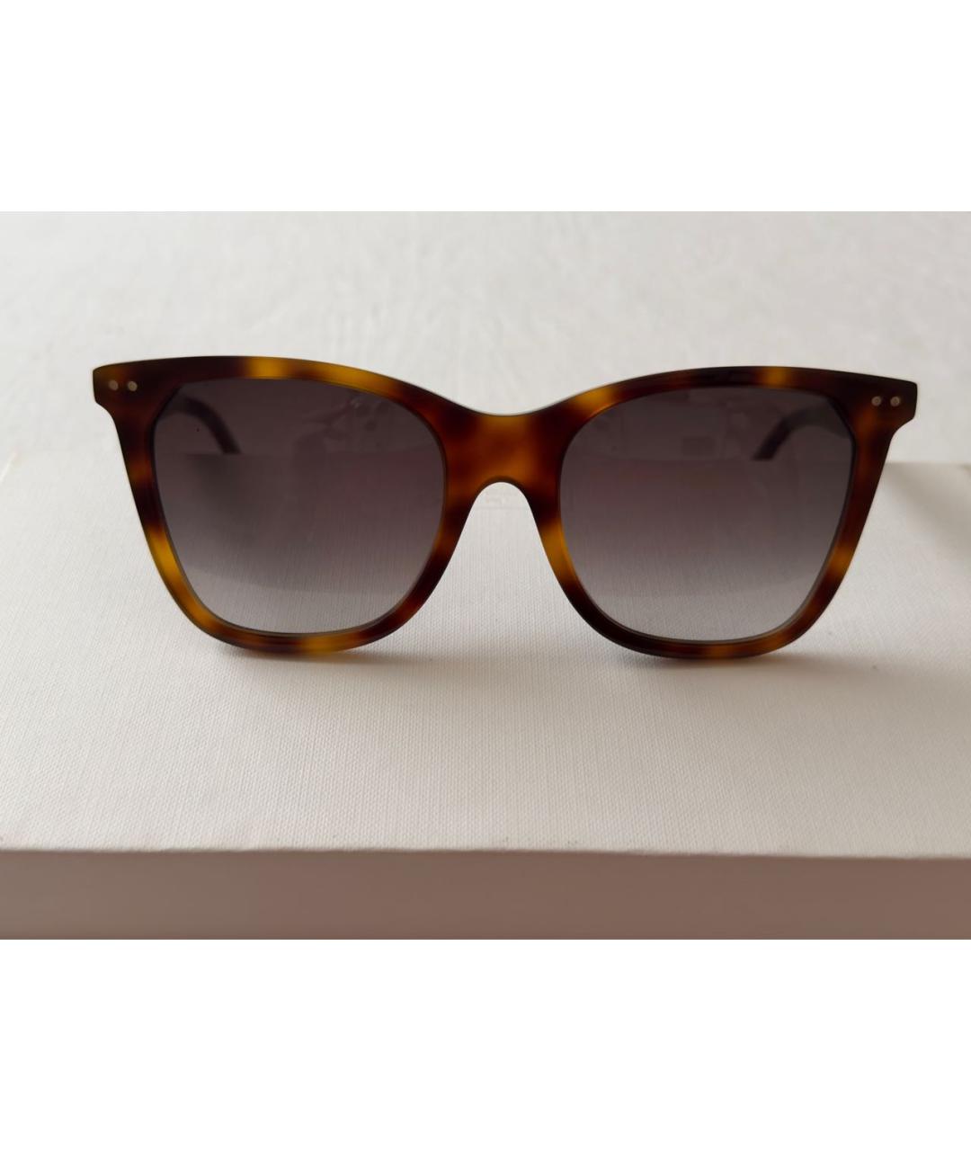 CELINE Коричневые пластиковые солнцезащитные очки, фото 9