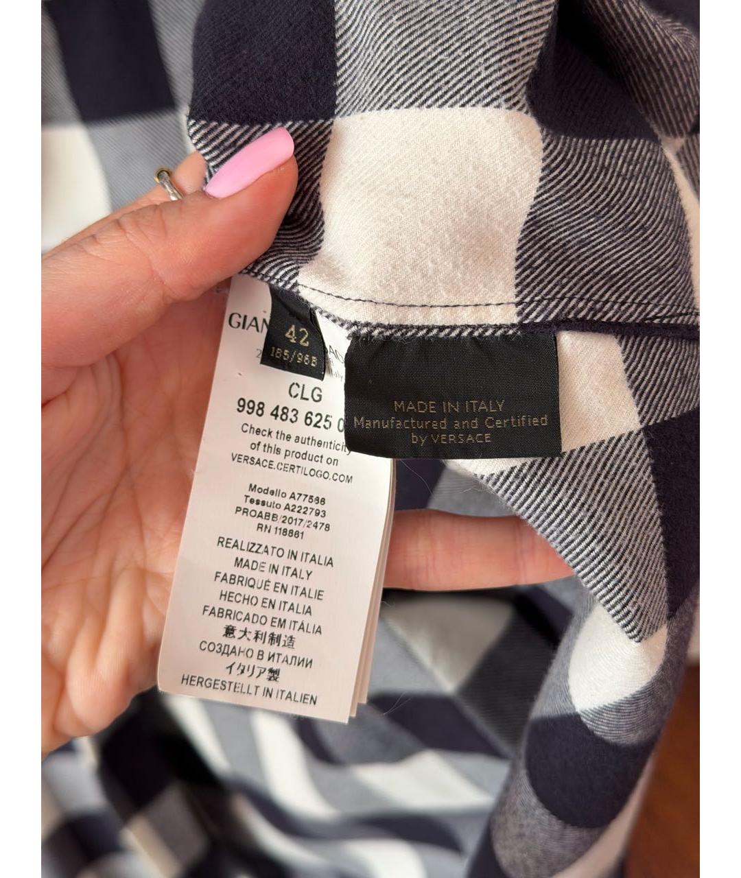 VERSACE Хлопко-шерстяная кэжуал рубашка, фото 4