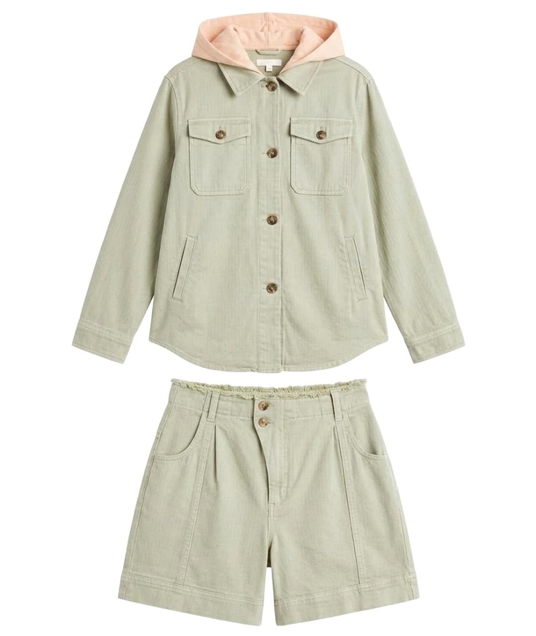 CHLOE Салатовый деним комплект, фото 1