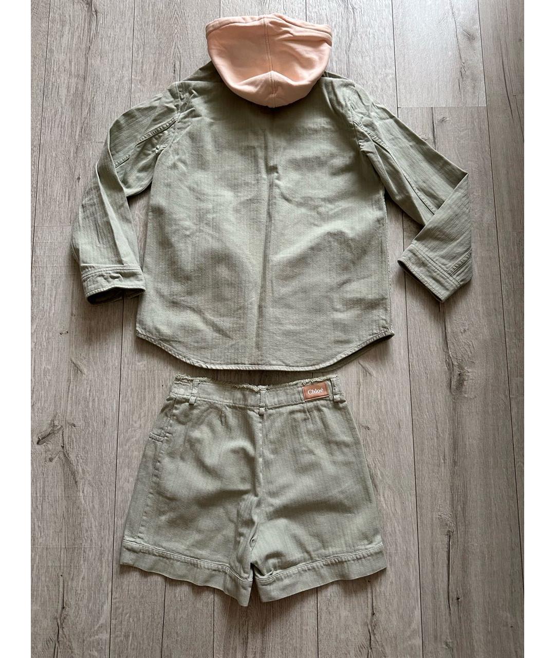 CHLOE Салатовый деним комплект, фото 2