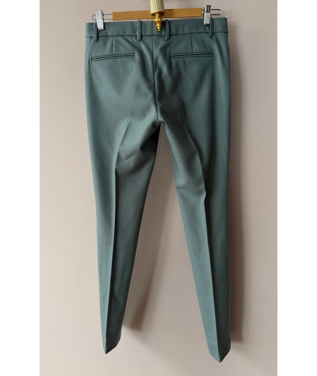 GUCCI Голубые шерстяные брюки узкие, фото 2