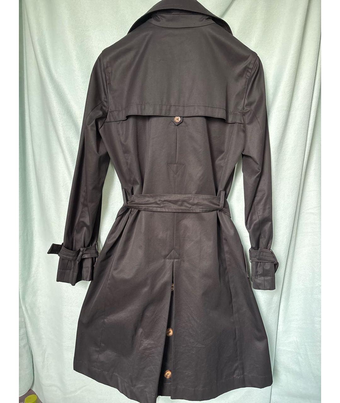 WEEKEND MAX MARA Черный хлопковый тренч/плащ, фото 2