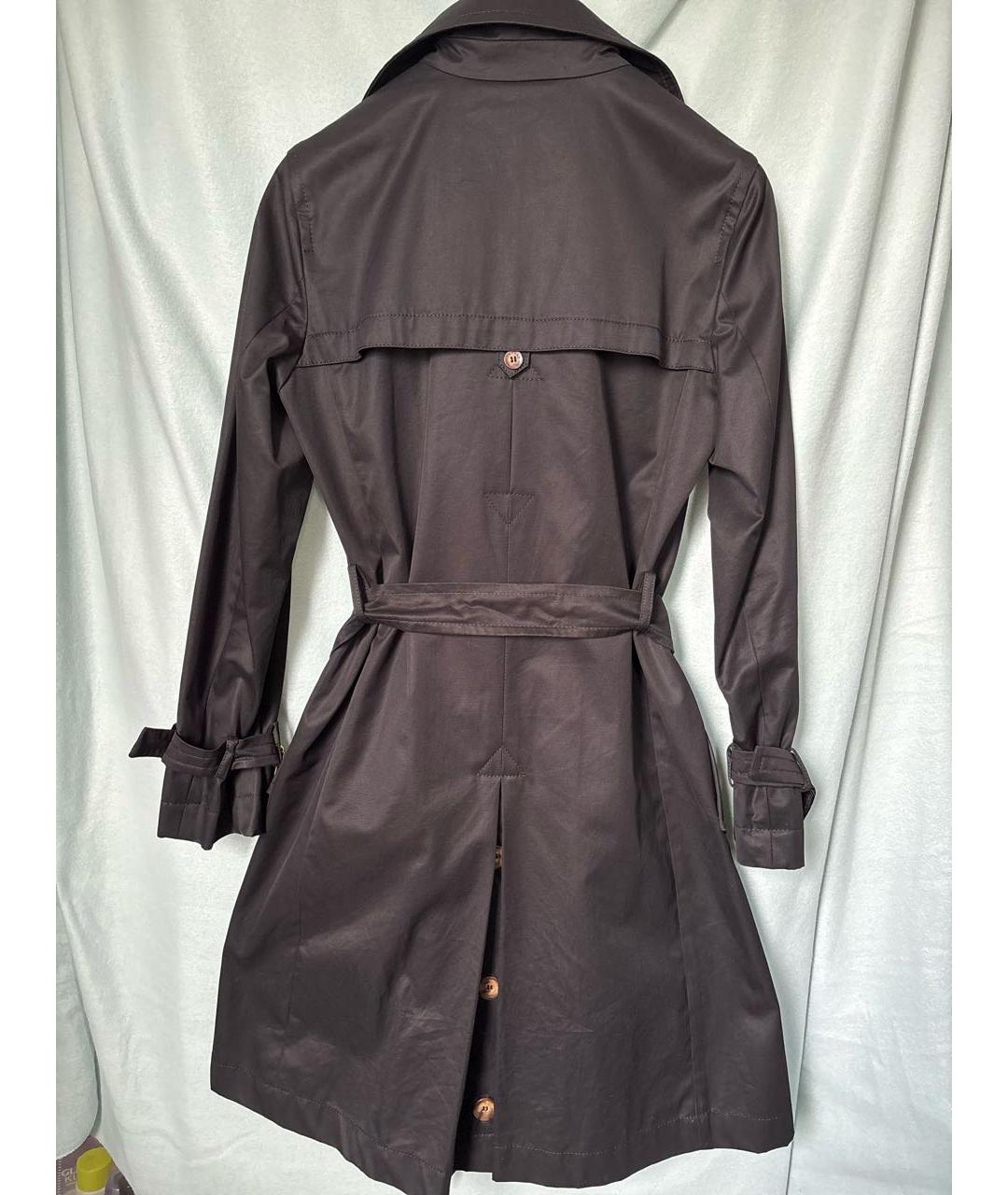 WEEKEND MAX MARA Черный хлопковый тренч/плащ, фото 3