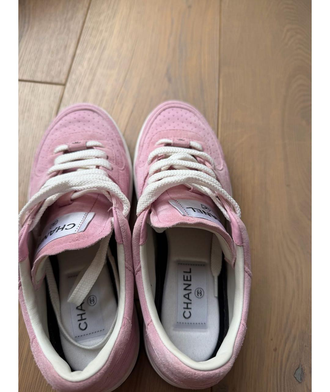 CHANEL Розовые кеды, фото 3