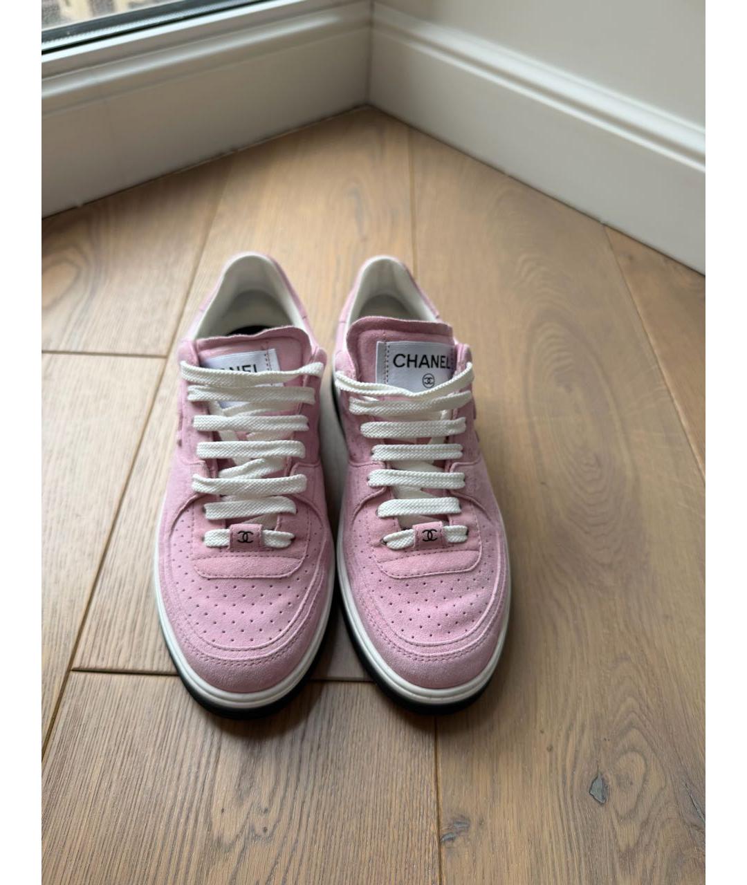 CHANEL Розовые кеды, фото 2