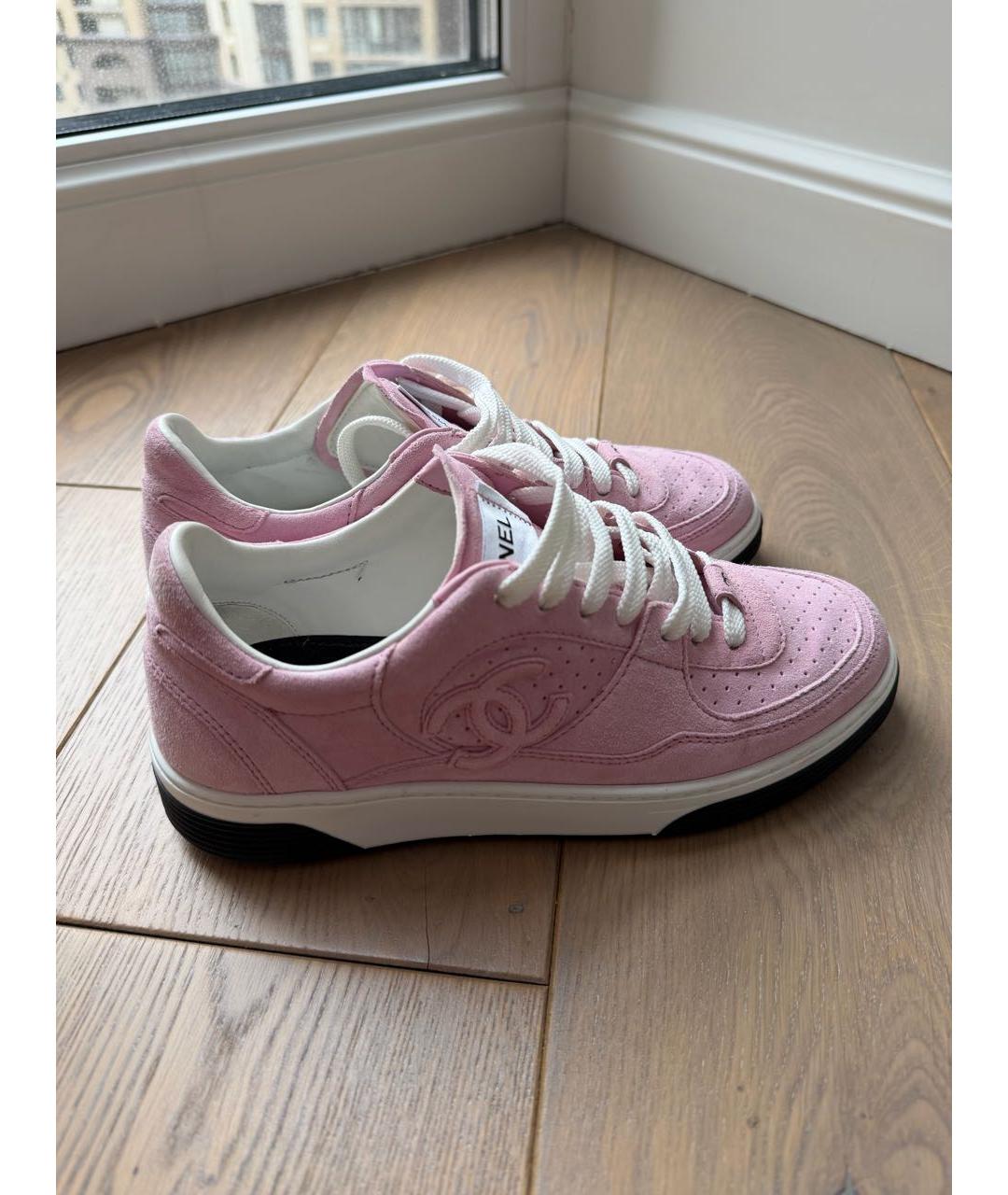 CHANEL Розовые кеды, фото 6