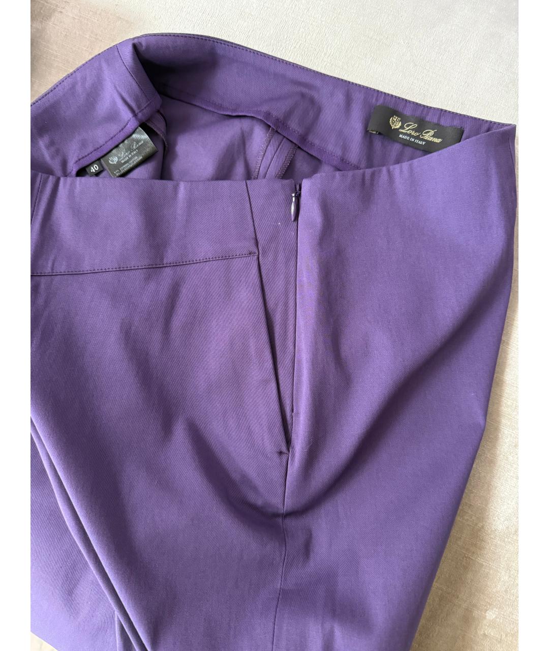 LORO PIANA Фиолетовые хлопковые капри, фото 4