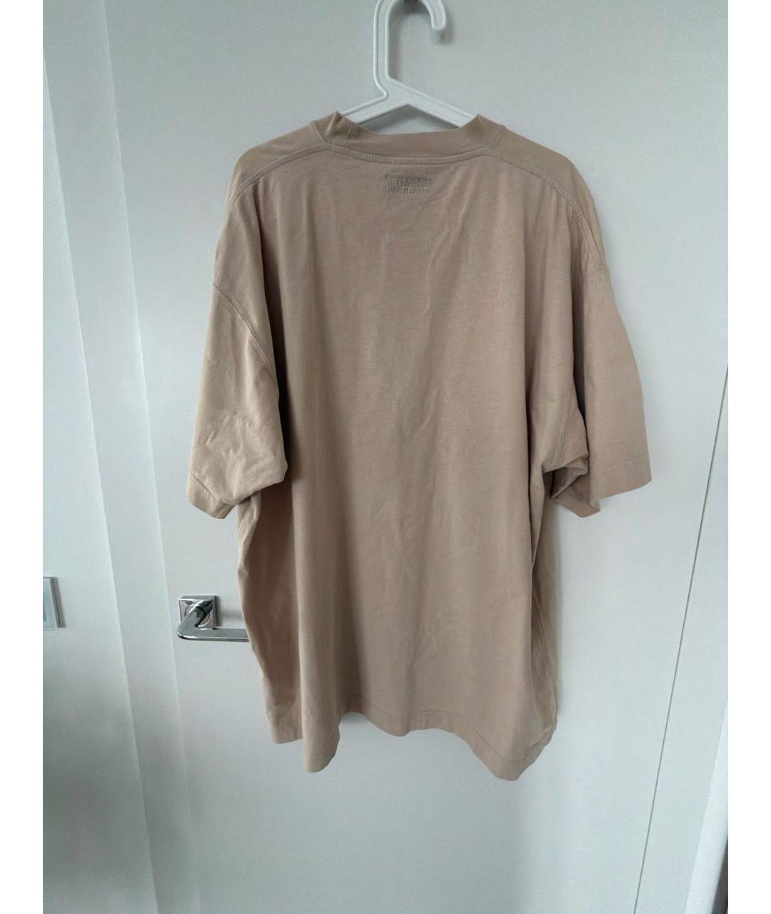 VETEMENTS Бежевая хлопковая футболка, фото 2