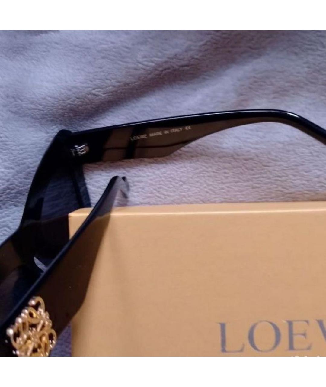 LOEWE Черные пластиковые солнцезащитные очки, фото 3