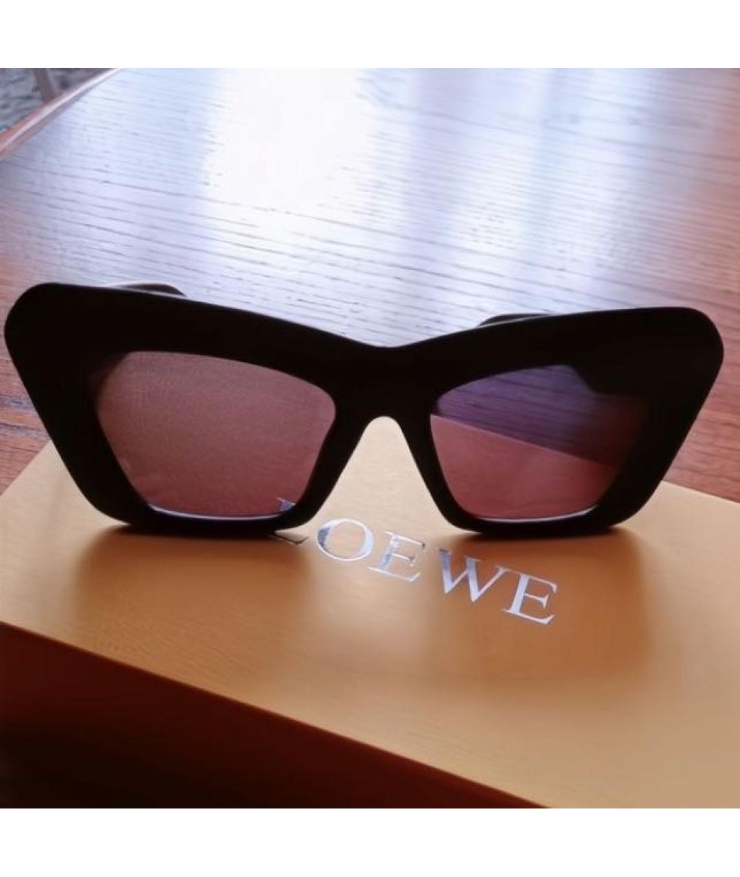 LOEWE Черные пластиковые солнцезащитные очки, фото 8