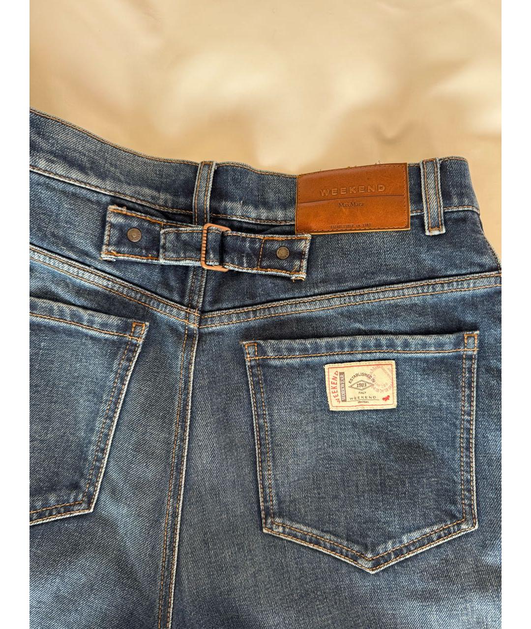 WEEKEND MAX MARA Синие прямые джинсы, фото 5