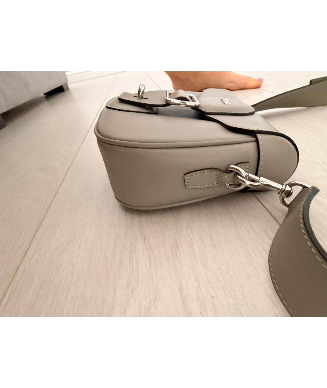 FURLA Бежевая кожаная сумка через плечо, фото 2