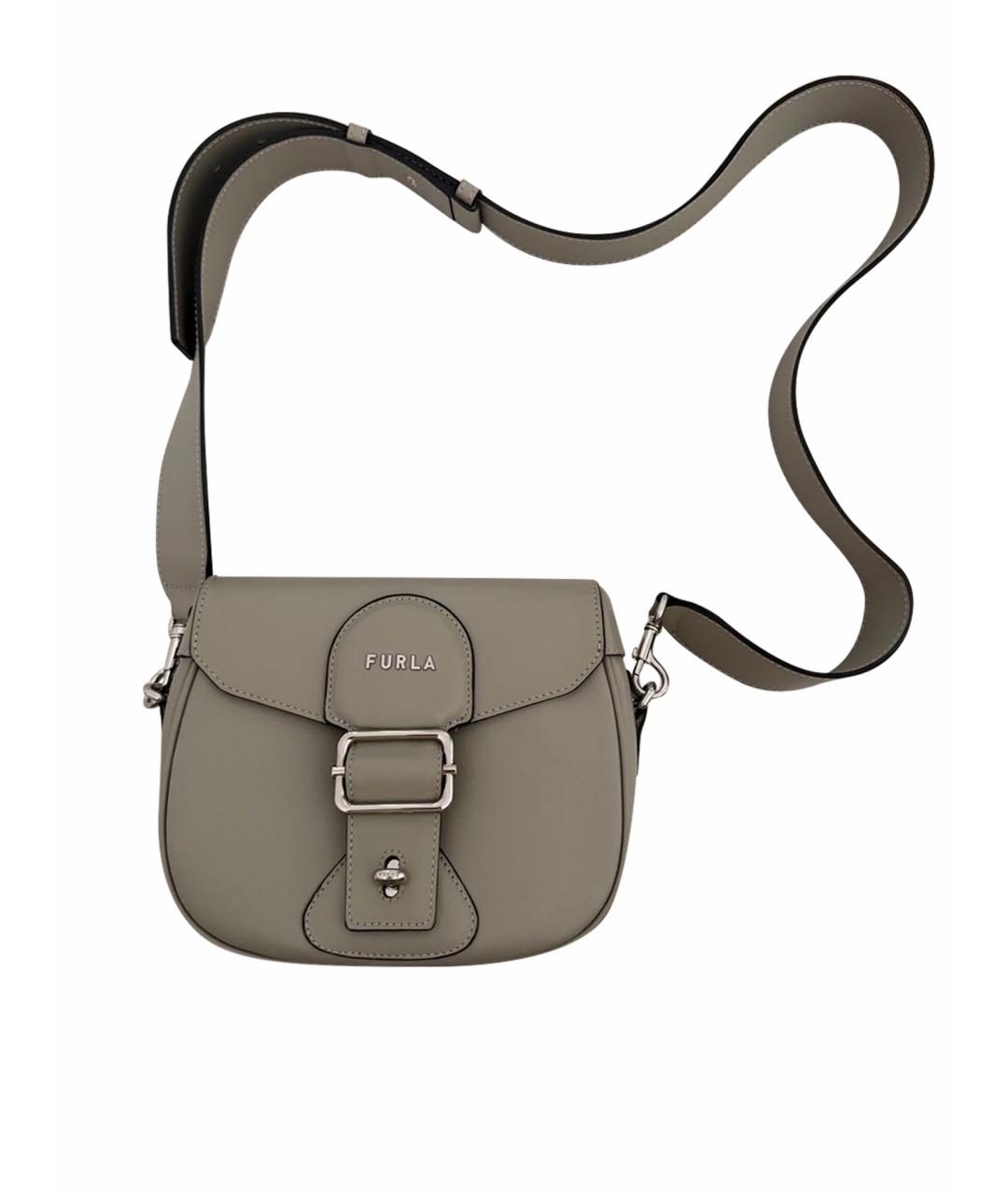 FURLA Бежевая кожаная сумка через плечо, фото 1