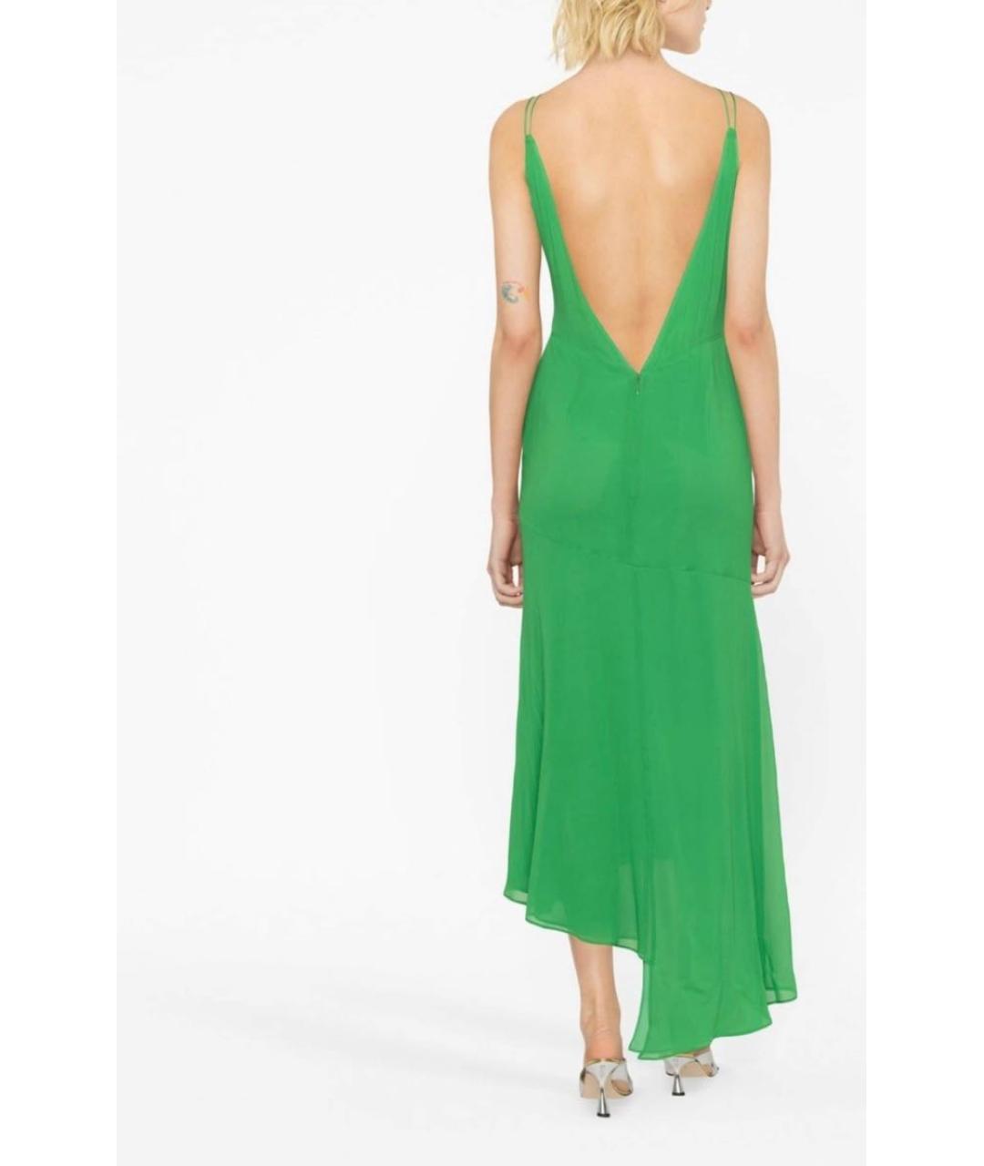 THE ANDAMANE Зеленые шелковое коктейльное платье, фото 2
