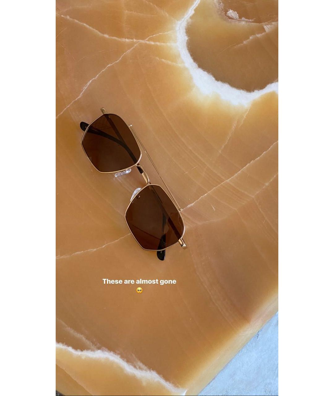 Vehla Золотые металлические солнцезащитные очки, фото 4