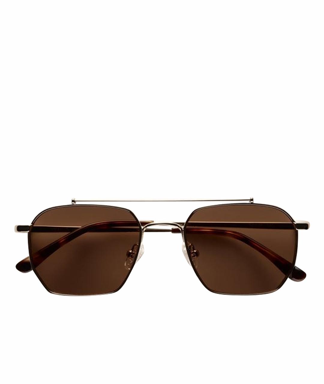 Vehla Золотые металлические солнцезащитные очки, фото 1