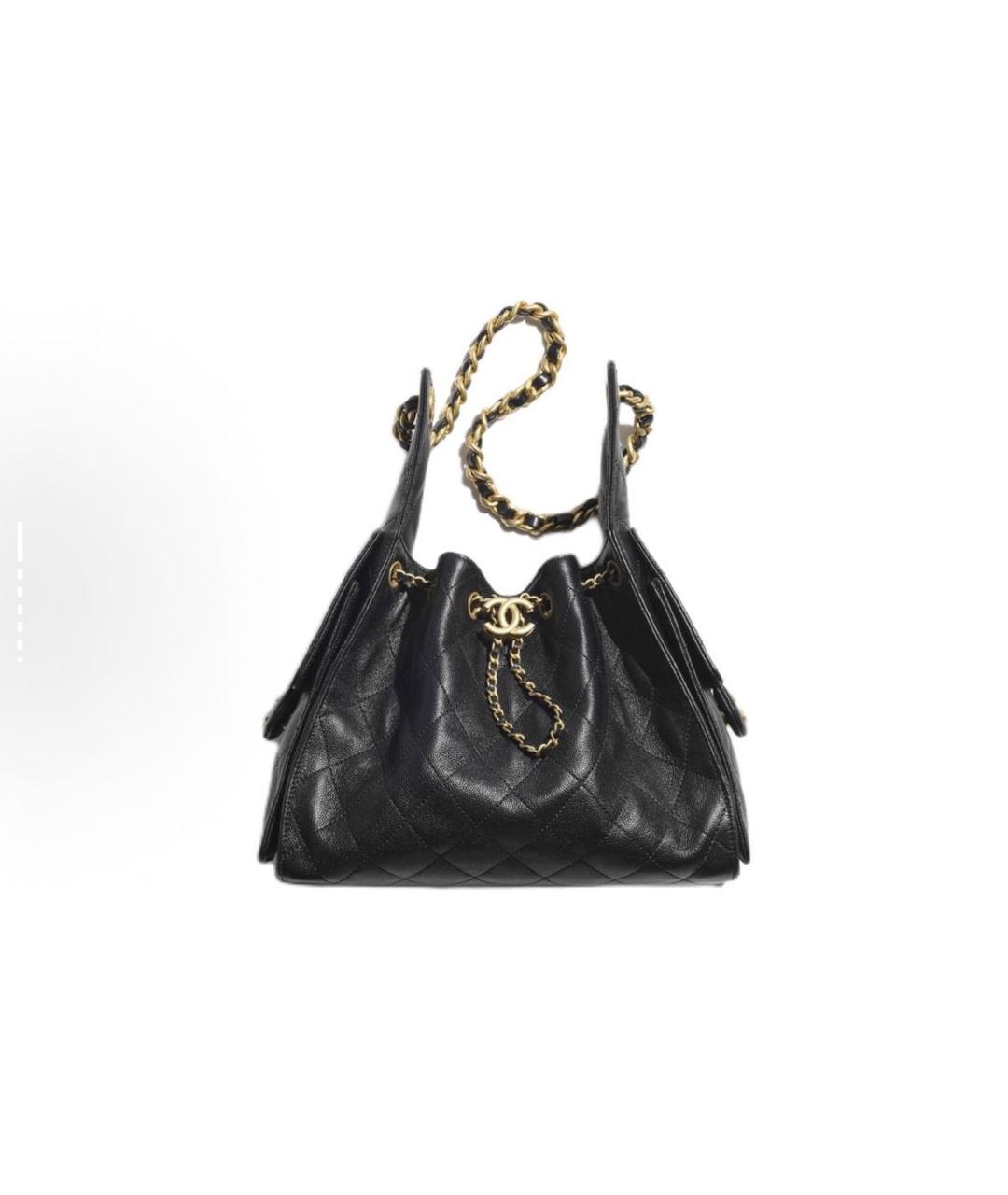 CHANEL Черная кожаная сумка через плечо, фото 4