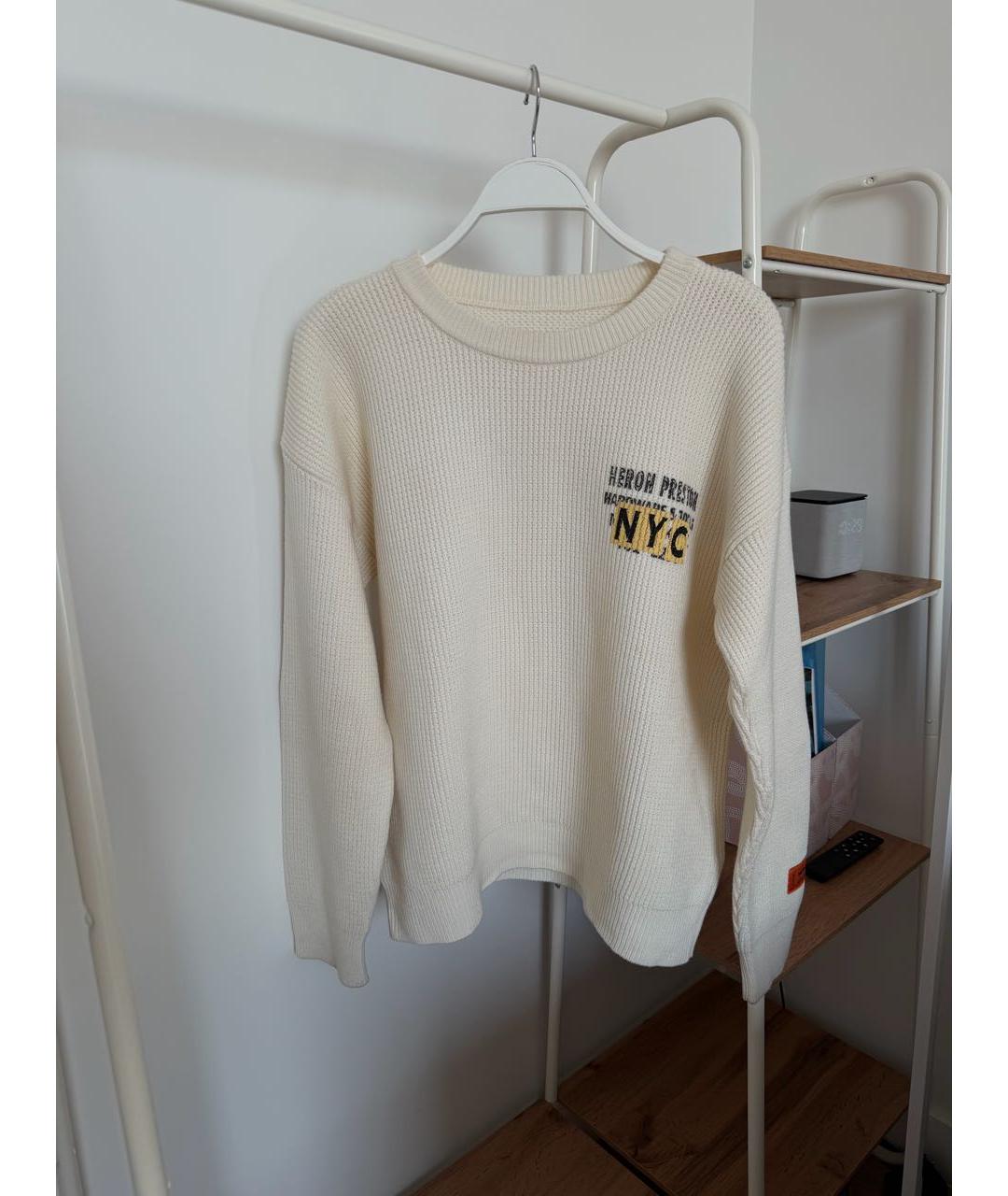 HERON PRESTON Бежевый хлопковый джемпер / свитер, фото 6