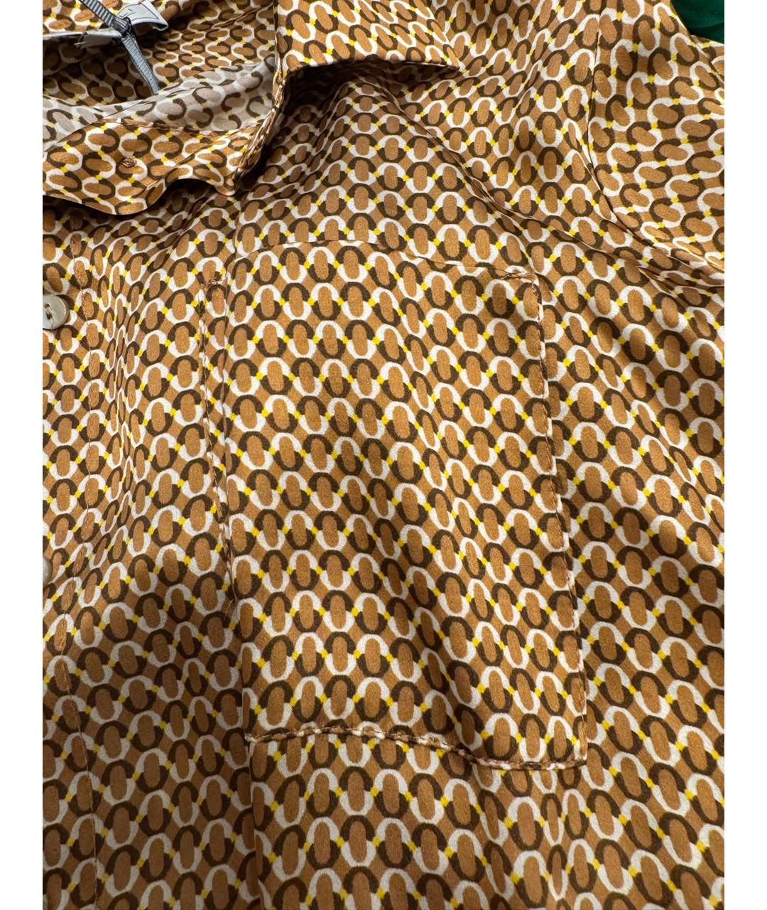 ANTONELLI FIRENZE Коричневая шелковая рубашка, фото 4