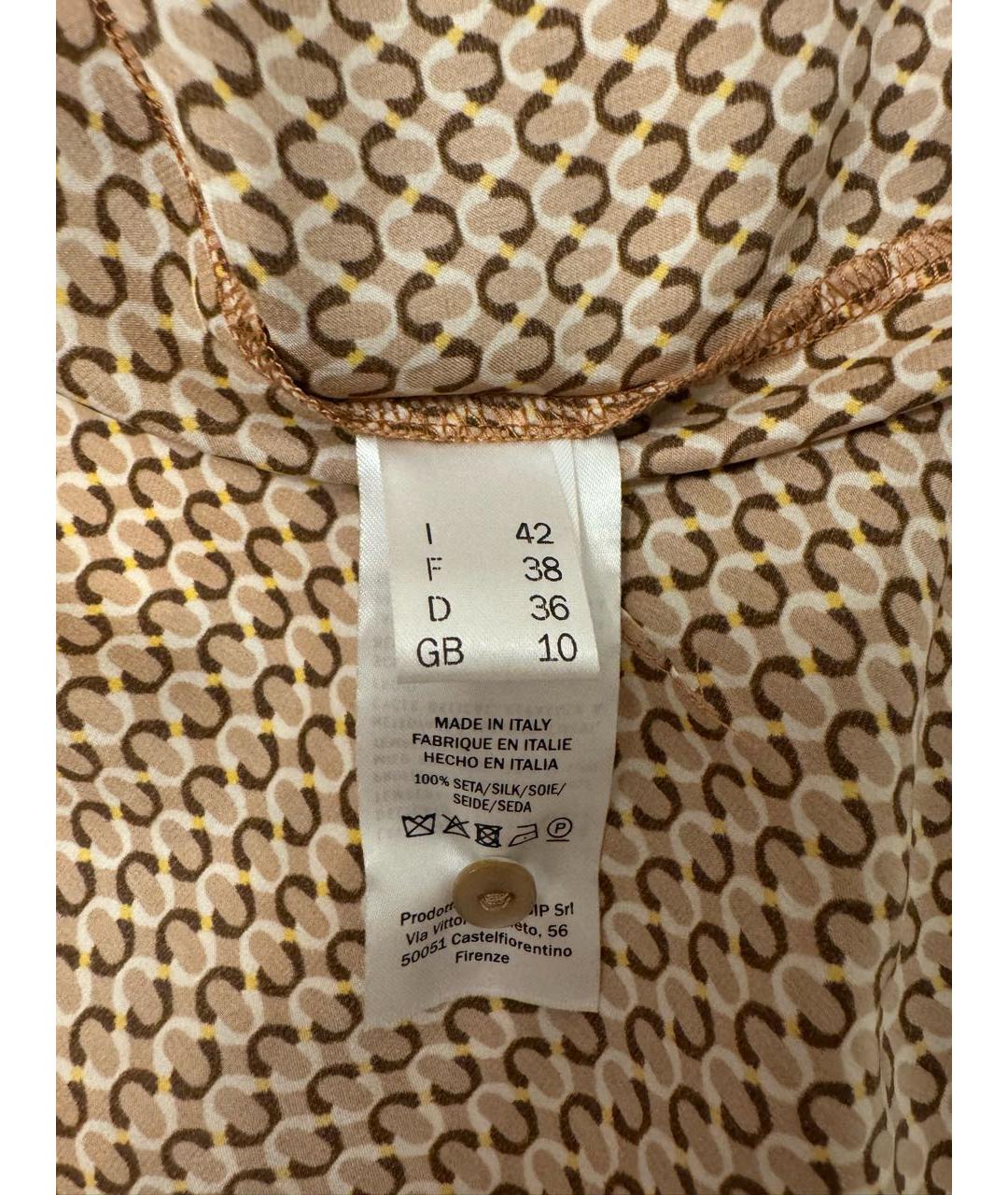 ANTONELLI FIRENZE Коричневая шелковая рубашка, фото 5