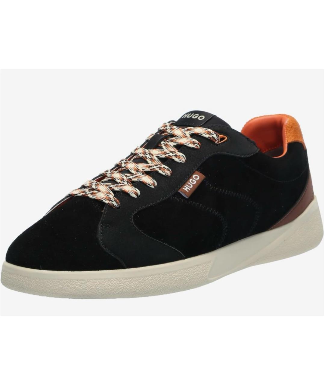 HUGO Черные замшевые низкие кроссовки / кеды, фото 2
